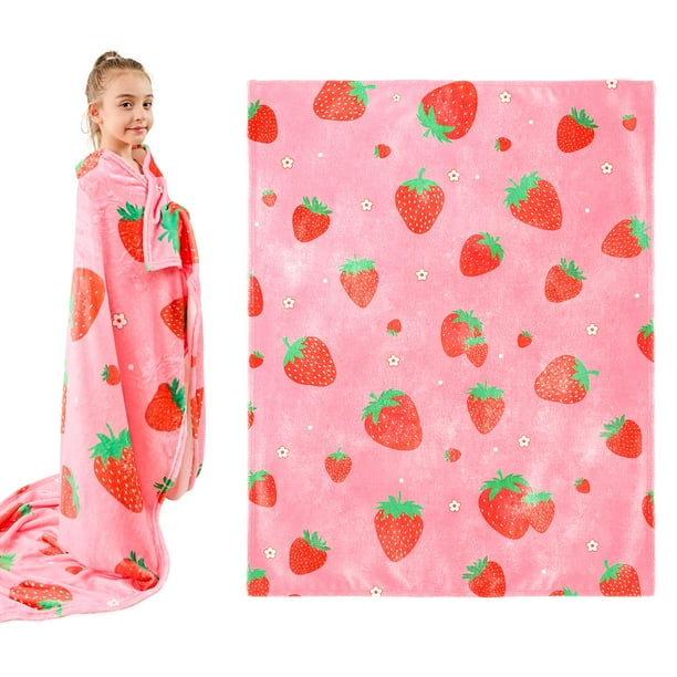 Manta Wajade 127x152 cm Suave Peluche Rosa Fresa