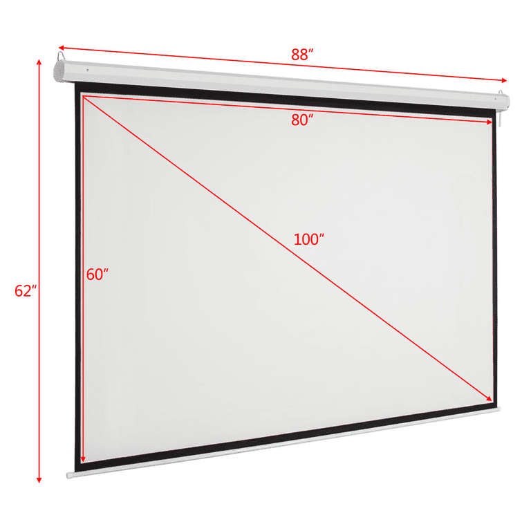 AsterOutdoor 100" Motorized Projector Screen with Remote photo 5