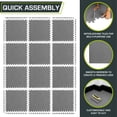thumbnail image 2 of ProsourceFit Puzzle Exercise Mat &frac12; in, EVA Interlocking Foam Floor Tiles for Home Gym, Mat for Home Workout Equipment, Floor Padding for Kids, Grey, 24 in x 24 in x &frac12; ProsourceFit NA, 2 of 6