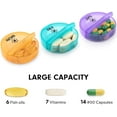 thumbnail image 4 of Daily Pill Organizer (Twice-a-Day) - Weekly AM/PM Pill Box, Round Medicine Organizer, 7 Day Pill Container, Vitamin Organizer for Vitamin Fish Oils Supplement, 4 of 5