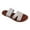 White, variant on Abcnature Women Sandals Clearance 2023! Women's Flat Sandals Extremely Comfy Slides Sandals New Flat Shoes With Sandals And Casual Open Toe Slippers Summer Athletic Outdoor Beach Sandals