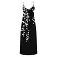 thumbnail image 4 of PNTUTB Summer Women's Fashion Print Loose Comfortable Casual V Neck Strapless Ankle Length Dress, 4 of 5