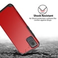 thumbnail image 4 of TJS for TCL K11 T432W / TCL 502 Phone Case, with Tempered Glass Screen Protector, Dual Layer Hybrid Magnetic Support Shockproof Heavy Duty Cover (Red), 4 of 5