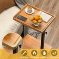 thumbnail image 6 of C Table End Table Adjustable Height, 360°Swivel TV Tray Table for Small Spaces, Couch Tables That Slide Under, C Shaped Side Tables Living Room and Bedroom for Sofa, Bed,Chair, Snack$$Furniture, 6 of 7