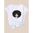 thumbnail image 4 of Camiseta De Mujer Verano Casual Mujer Básica Camiseta Para Deportes Callejeros PlayaLetter And Figure Graphic Crew Neck Running Sports T-shirt, Short Sleeve Casual Every Day Top, Women's ActivewearF, 4 of 7