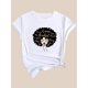 thumbnail image 4 of Camiseta De Mujer Verano Casual Mujer Básica Camiseta Para Deportes Callejeros PlayaLetter And Figure Graphic Crew Neck Running Sports T-shirt, Short Sleeve Casual Every Day Top, Women's ActivewearF, 4 of 7