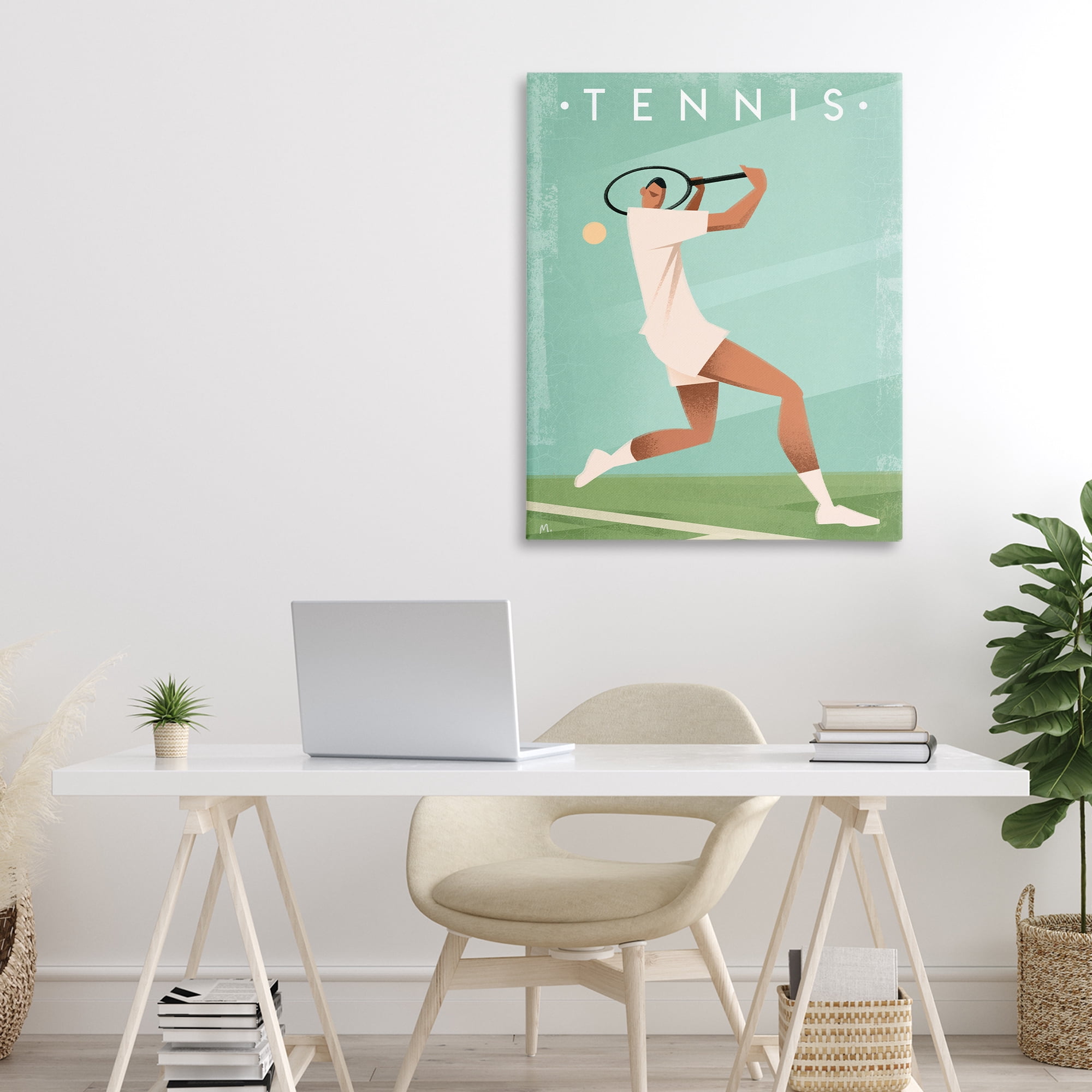 Stupell Industries Vintage Tennis Swing Canvas Wall Art, design by Martin Wickstrom