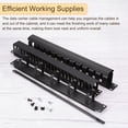 thumbnail image 4 of Uxcell 1U 19 Inch Cable Management, 1 Pack 12 Slot Horizontal Rack Mount Wire Organizer, Black, 4 of 7