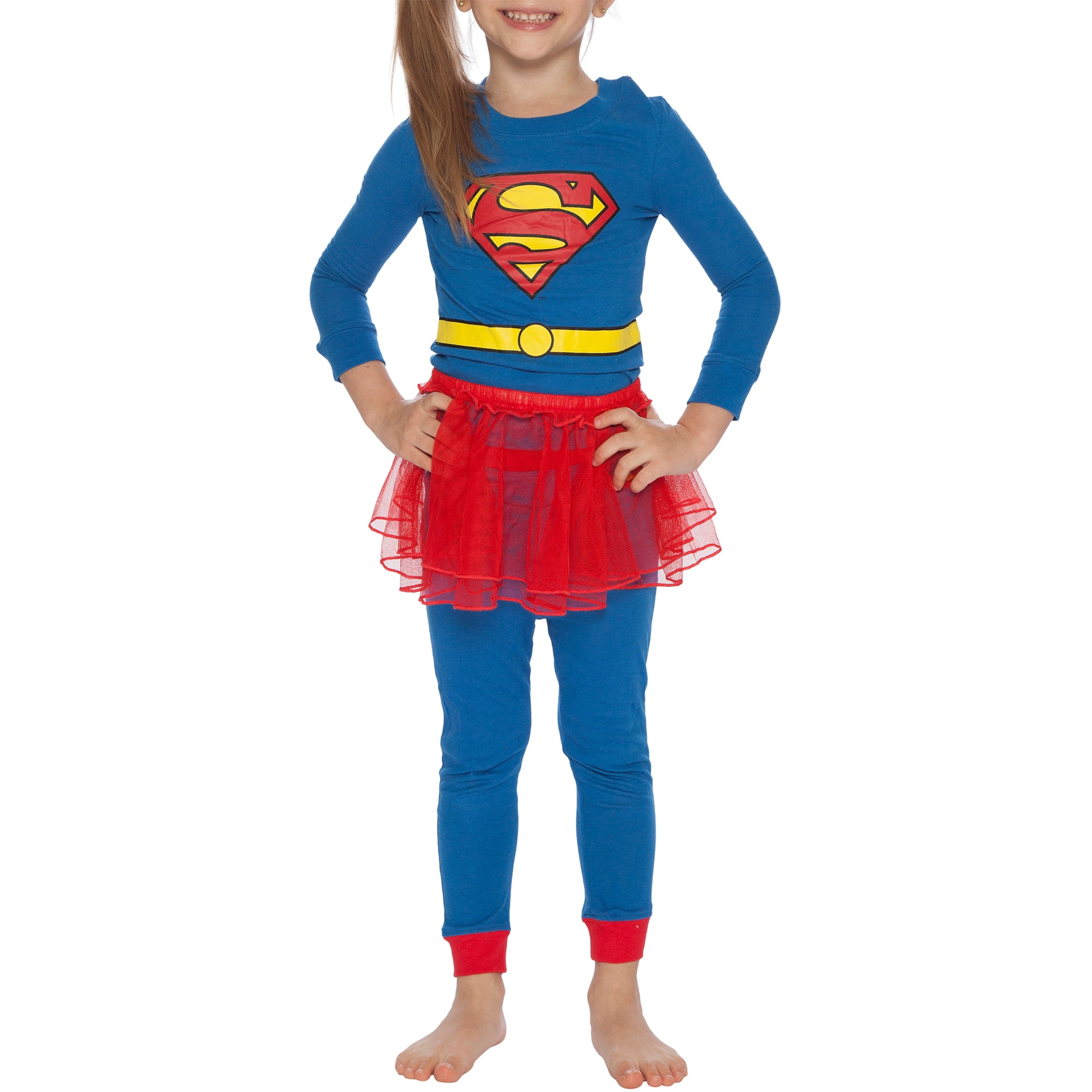 DC Comics Girls Toddler Tutu Pajamas Blue 3T