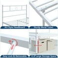 thumbnail image 5 of Yoneston Twin Size Metal Platform Bed Frame with Headboard, 12.7” Single Bed Frame for Kids, Teens, Adult Bedroom Furniture, White, 5 of 8