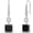 Black, variant on 18K White Gold Plated Sterling Silver Square Asscher Cut Cubic Zirconia Dangle Earrings for Women Square CZ Diamond Drop Dangling Earrings for Women Mom