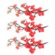 thumbnail image 5 of 3 unids de invierno artificial rama de flores simuladas Adorno de la flor Prop (rojo), 5 of 5