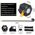 thumbnail image 4 of Foldable Bicycle Lock Road MTB Bike Hamburg Lock High Security Anti-Theft Scooter Electric E-Bike Cycling Chain Lock, 4 of 5