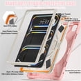 thumbnail image 2 of Case For iPad Pro 13 2025 / 2024,Anti Drop Silicone+PC Layer Protective Case Handle Stand ,Shoulder Strap, Heavy Duty Shockproof Three Proof Tablet Protective Case,Pink, 2 of 6