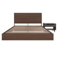 thumbnail image 2 of Nexera Milo 3-Piece Floating Platform Bedroom Set, Brown, Double, 2 of 7