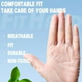 thumbnail image 3 of 100PCS/set Transparent Disposable Gloves Kitchen Gloves Home Garden Kitchen Dining Disposable Kitchen Ware Plastic Food Safety, 3 of 10