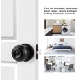 thumbnail image 2 of Matte Black Privacy Door Knobs Bed/Bath Keyless Door Locks, Interior Flat Ball Door Knobs Locksets with Thumb Turn, 4 Pack, 2 of 6