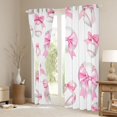 thumbnail image 3 of Feelyou Kawaii Bowknot Baseball Curtains Pack of 2 (42x84 Each), Cartoon Princess Ribbon Curtains Blackout, Teens Kids Girls Women Bedroom Curtains, Living Room Curtains Decor, 3 of 6