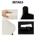 thumbnail image 5 of Small Foot Stool Ottoman, Corduroy Square Footstool Upholstered Footrest Foot Rest for Chair, Under Desk, Office, Living Room, Thick Stripes White, 5 of 9