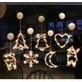 thumbnail image 2 of Nuevos adornos navideños, luces LED colgantes, decoración de dormitorio, decoraciones navideñas, decoración de vidrio para ventana del hogar, batería cálida, 2 of 4