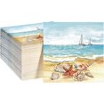 thumbnail image 1 of 100 servilletas de papel desechables de 3 capas para invitados de playa náutica, 1 of 5