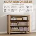 thumbnail image 5 of EcoSummer Rattan 3 Dresser for Bedroom, 29" Tall Dresser, Boho Tall Drawer Dresser with Storage, Wooden Closet Dressers Chest of Drawers Freestanding for Bedroom, Nursery, Living Room, Natural, 5 of 9