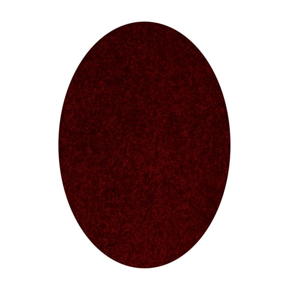 Home Queen Solid Color Oval Shape Burgundy 7 X9 Area Solid Color Oval Shape Burgundy 7 X9
