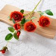 thumbnail image 3 of TNOBHG Faux Roses Decoration Artificial Rose Branch with Stem Green Leaves Realistic Fake Flower for Home Wedding Party Faux Floral Arrangement for Indoor, 3 of 8
