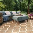 thumbnail image 3 of SAFAVIEH Courtyard Linnet Geometric Indoor/Outdoor Area Rug, Brown/Beige, 5'3" x 7'7", 3 of 6