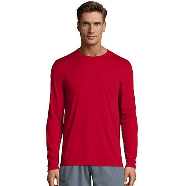 Hanes Cool DRI® Performance Men's Long-Sleeve T-Shirt - Walmart.com ...