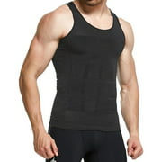 Men’s Instant Slimming Undershirt Vest Compression Workout Slimming Spécifiquement pour les hommes Améliorer la posture - Noir - XL