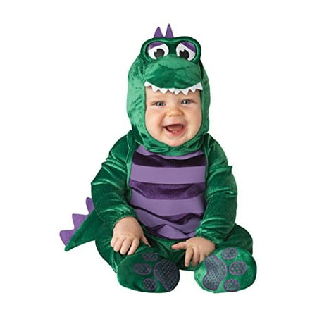 InCharacter Costumes Baby's Dinky Dino Dinosaur Costume, Green/Purple, Small