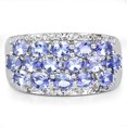 thumbnail image 4 of 2.76 Carat Genuine Tanzanite and White Topaz .925 Sterling Silver Ring QJ Model, 4 of 4