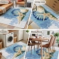 thumbnail image 5 of Blue Coastal Starfish Area Rugs 4'x6', Washable Small Throw Rugs for Office Bathroom, Vintage Grey Nautical Coral Summer Indoor Outdoor Rug Non-Slip Low Pile Carpet Runner Reversible Floor Mats, 5 of 8