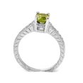 thumbnail image 2 of 3/4ct Oval Peridot Diamond Anniversary Engagement Ring, 2 of 2