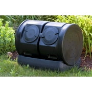 Good Ideas Compost Wizard Outdoor Dual Tumbler Compost Container, Black
