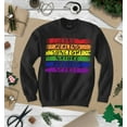 thumbnail image 3 of S4E Men's Pride Flag Life Harmony Spirit Crewneck Sweatshirt Large Black, 3 of 4