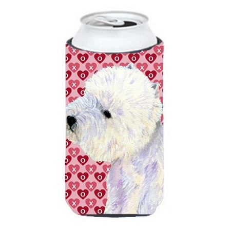 

Westie Hearts Love And Valentines Day Portrait Tall Boy Hugger - 22 To 24 oz.