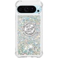 thumbnail image 2 of Case for Google Pixel 9, Google Pixel 9 Case Glitter with Ring Holder Stand,Clear TPU Cute Love Moving Quicksand Sparkle Shockproof Liquid Phone Case for Google Pixel 9/9 Pro Sliver YBZ, 2 of 7