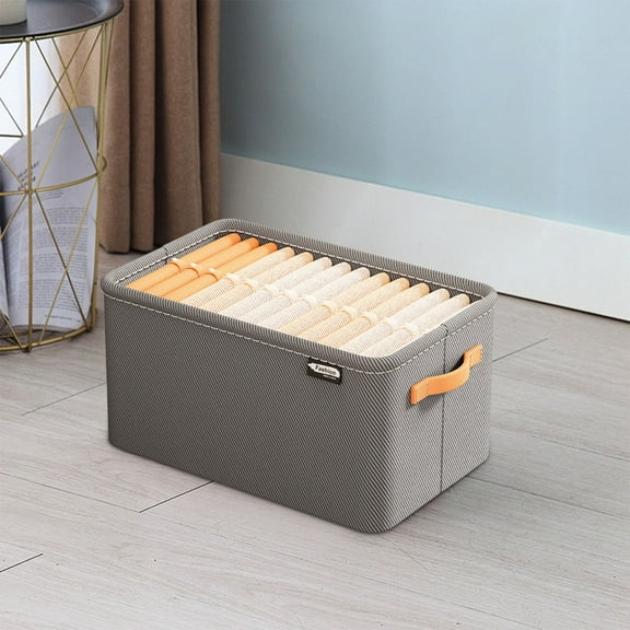 HBBKVI Storage Bins with Handles, Foldable Storage Basket for Clothes Books Toys, Home Organizer Storage Box