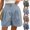 #02 Light Blue, variant on Women's Tailored Linen Shorts High Waisted Pleated Pants Button Fly Summer Work Trouser Shorts with Pockets, #02 Beige, M