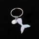 thumbnail image 4 of 5 Pcs Mermaid Key Ring Graduated Color Fish Tail Fish Scale Key Chain Pendant (Blue + Silver, Rosy + Golden, Blue, Pink + Blue, Purple + Blue, 1 Pcs E, 4 of 4