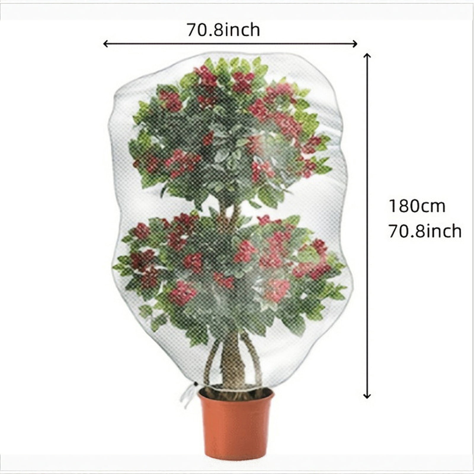 2 PCS Fruit Tree Netting with Zipper - 5.9x5.9ft Bird Barrier Mesh for Garden Plant Protection.
