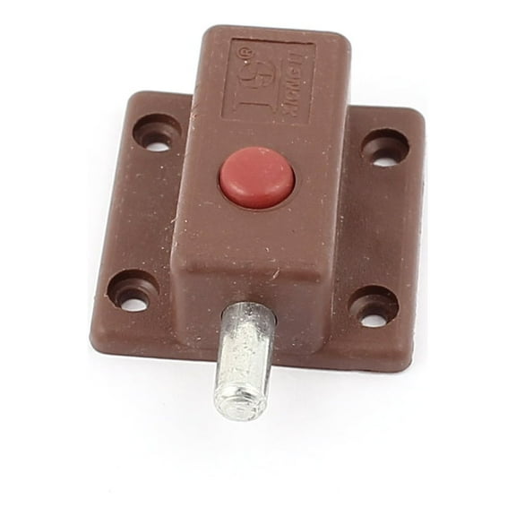 Round Push Button Control Cupboard Door Latch Lock  Bolt