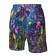 thumbnail image 4 of Balery Cosmic Purple Irises Traje de Baño Estilo Hawaiano para Hombre, Shorts de Secado Rápido con Bolsillos-Small, 4 of 6