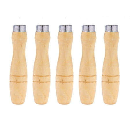 

5pcs Wooden Handle for File Cutting Tool Craft - 6.2MM Inner Hole