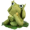 thumbnail image 4 of Northlight Smiling Hear No Evil Frog with Bowtie Spring Decoration - 7.5" - Green and Yellow, 4 of 6