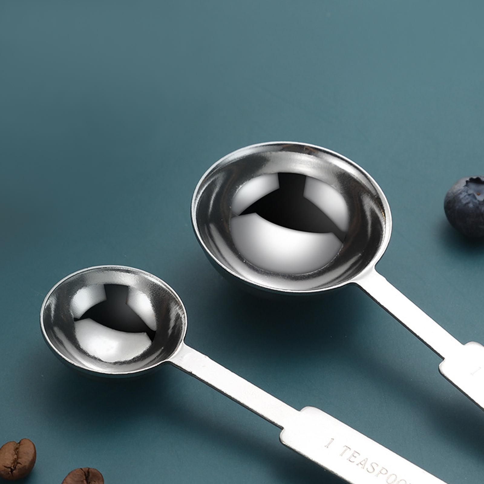 5-Piece Stainless Steel Measuring Spoon Set – Coffee, Milk, Powder Scoops