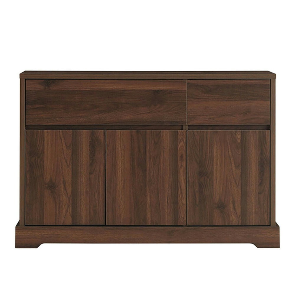 Finihen Kitchen Storage Cabinet, Buffet Sideboard, Storage Buffet Sideboard with 2 Drawers and 2 Cabinets, for Dining Room, Kitchen, Living Room, Walnut