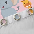 thumbnail image 4 of Manfei Cartoon Elephant Zebra Black Out Curtains,Cute Zoo Animal Curtains Pack of 2 (42x63 Each),Kawaii Giraffe Pink Flower Bedroom Curtains For Girls Kids,Breathable Home Decor, 4 of 6